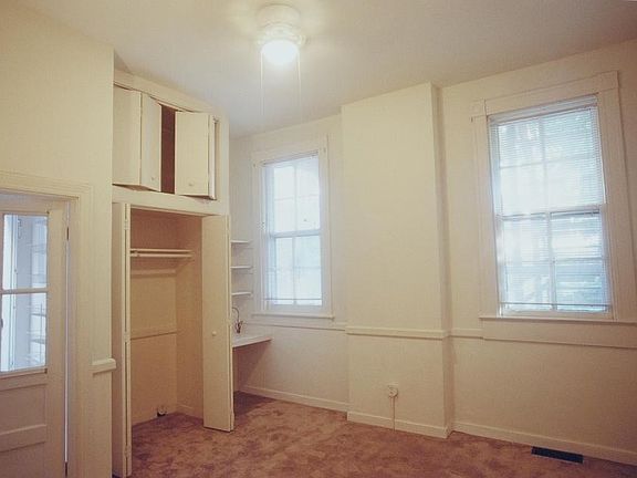 Rear bedroom closet space floor to ceiling