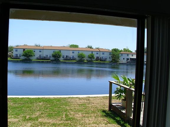 View out sliding door in back