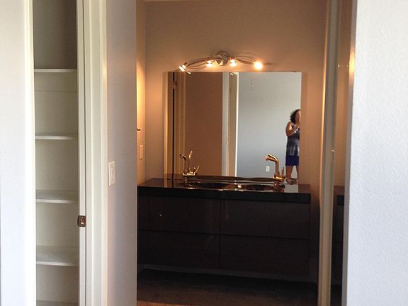 Upgraded dual master sink with his and her closets