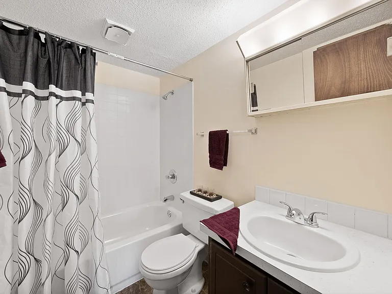 Staged bathroom