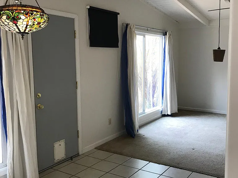 Dining area and back door