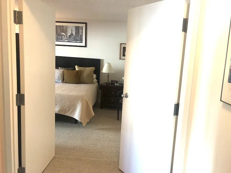 Master bedroom with double doors