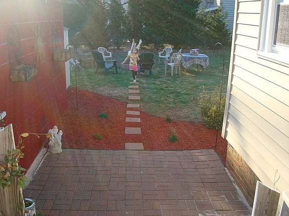 Back door to fire pit