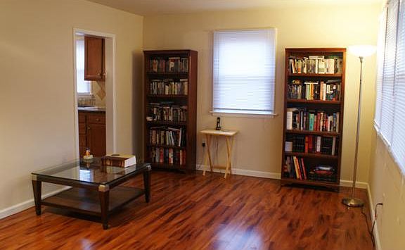 Living Room With Gorgeous Flooring!