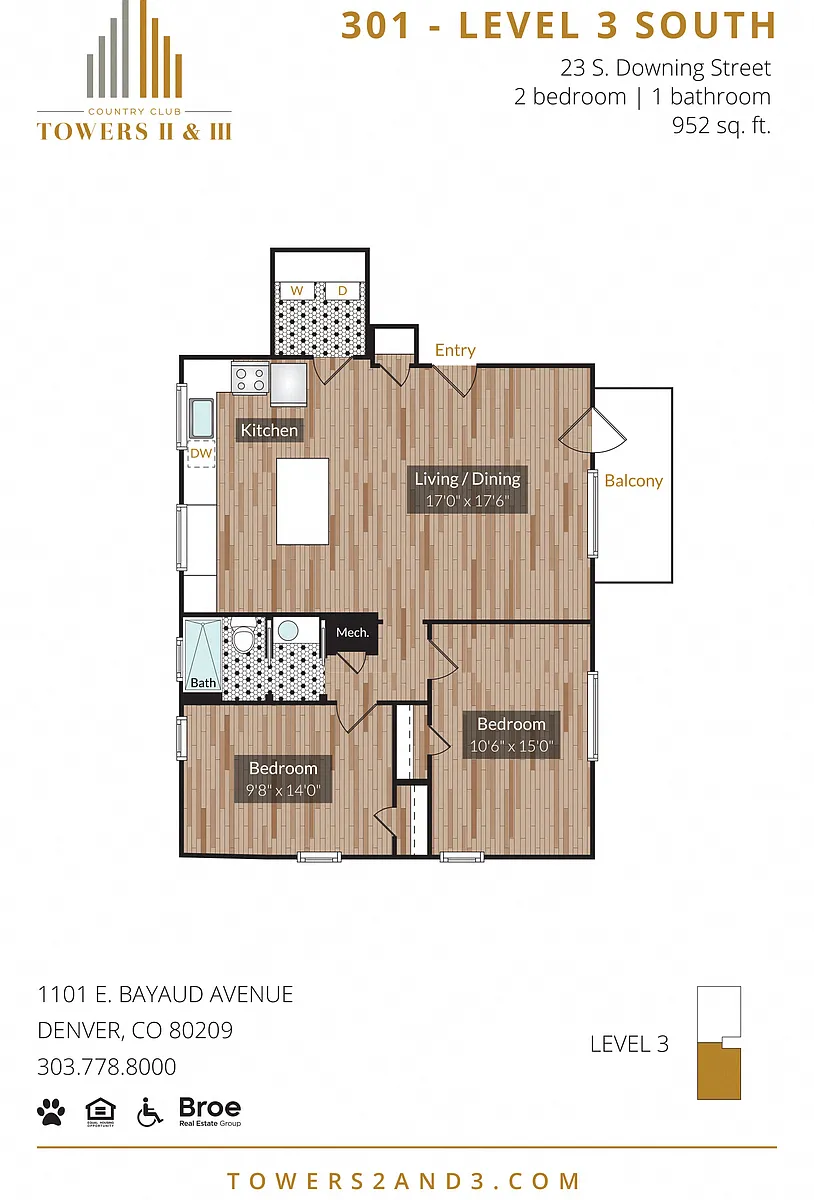 Floor plan 23 S. Downing- 3rd Floor