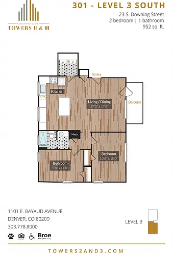 Floor plan 23 S. Downing- 3rd Floor