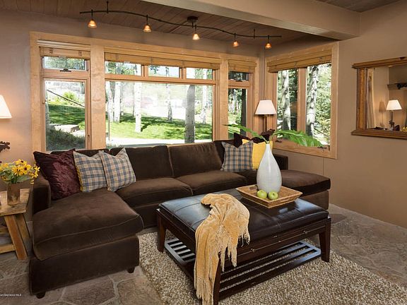 Living Area with Wooded Views