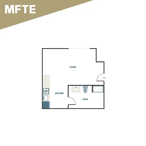 Floor plan Studio A3 - Affordable