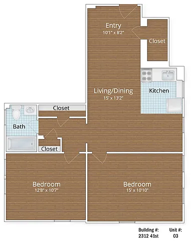 Floor plan Junior Two Bedroom
