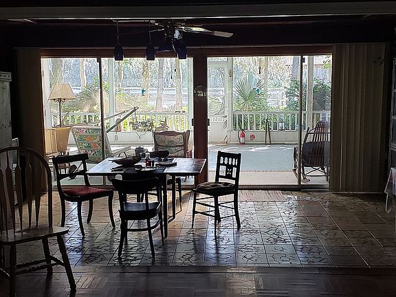 Dinning area view back porch
