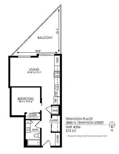 Floor plan 1 Bedroom