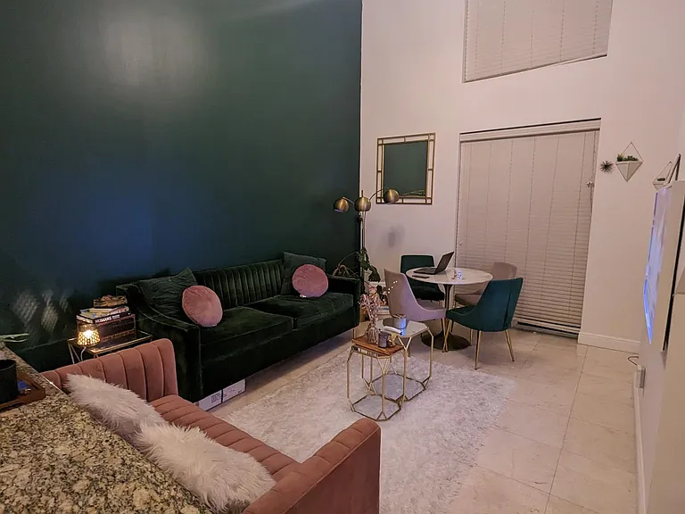 Living Room view with high ceiling. First floor
