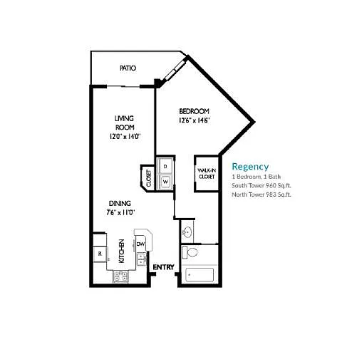 Floor plan South Tower Regency