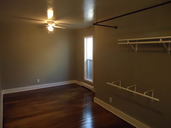 Bedroom remodeled with closet added where closet rod was located.