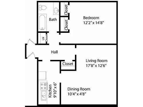 Floor plan One Bedroom