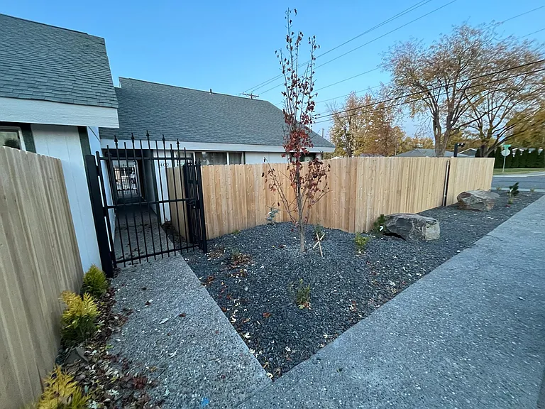 Front of the unit With locked gated entry.