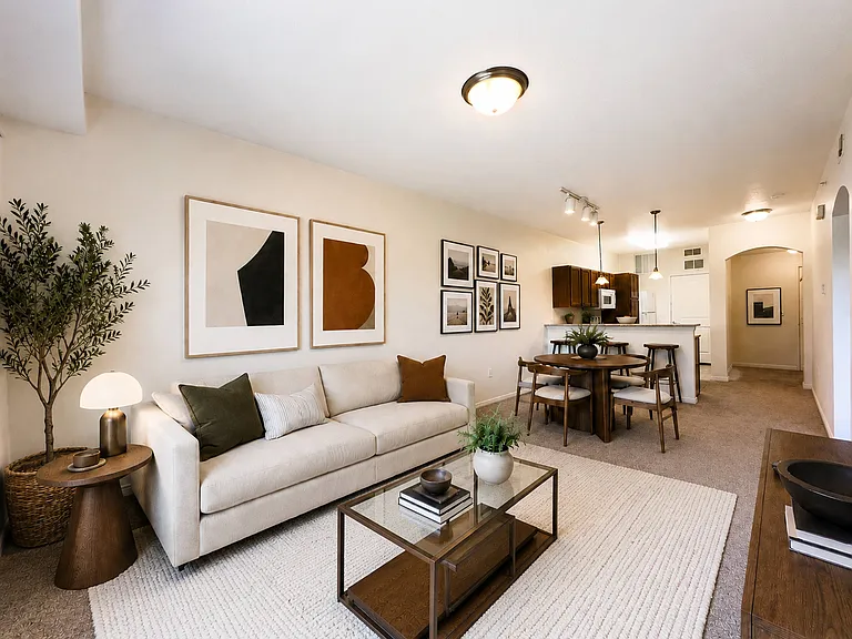 Liberty Landing Apartments, West Jordan, UT, Living Room, Kitchen