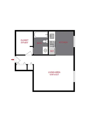 Floor plan Studio (s3)