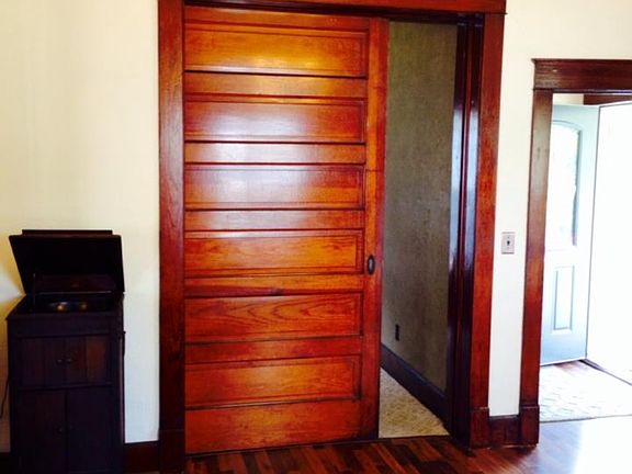 Pocket door going to bedroom