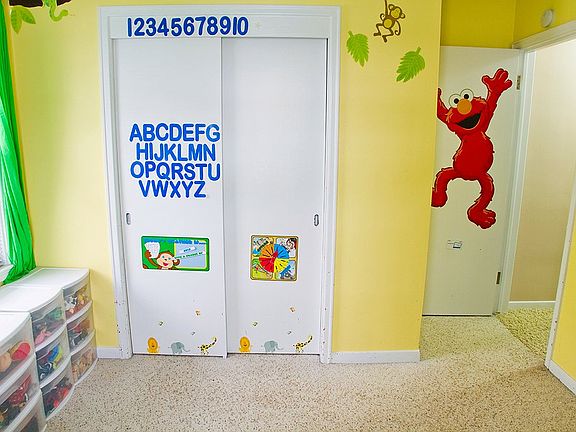 This room is now blue.