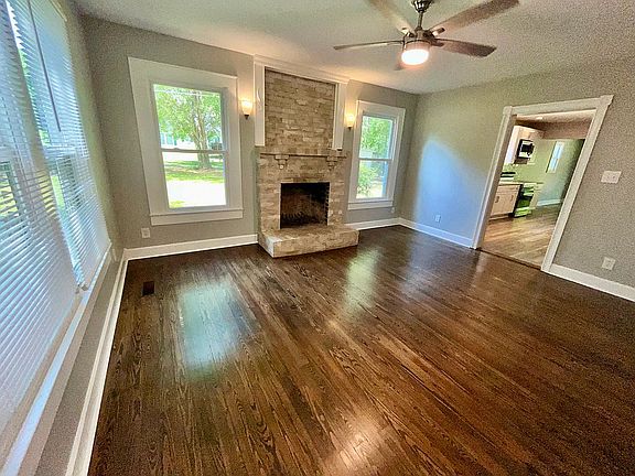 Wood burning fireplace