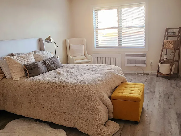 Bedroom with lots of closets