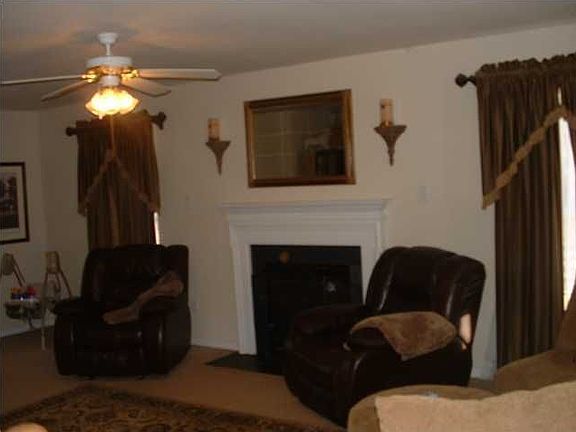 Family room with fire place