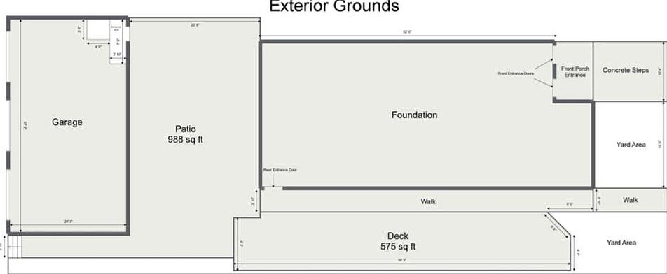 Over 1600 sf of decks and patio