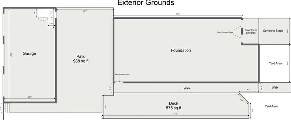 Over 1600 sf of decks and patio