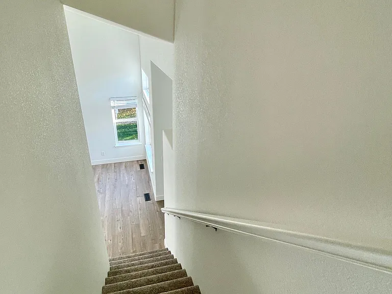 All three bedrooms are located on the second level