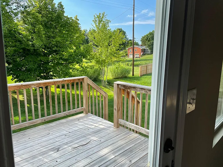 Deck off gathering room.