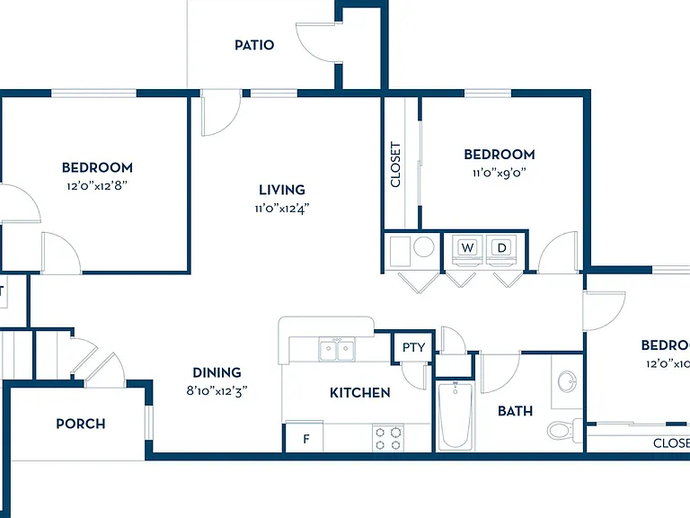 3 Bedroom | 2 Bath | 1165 SF 3 Bedroom | 2 Bath | 1165 SF