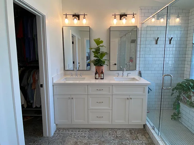 Master Bathroom - the biggest walk in shower with bench
