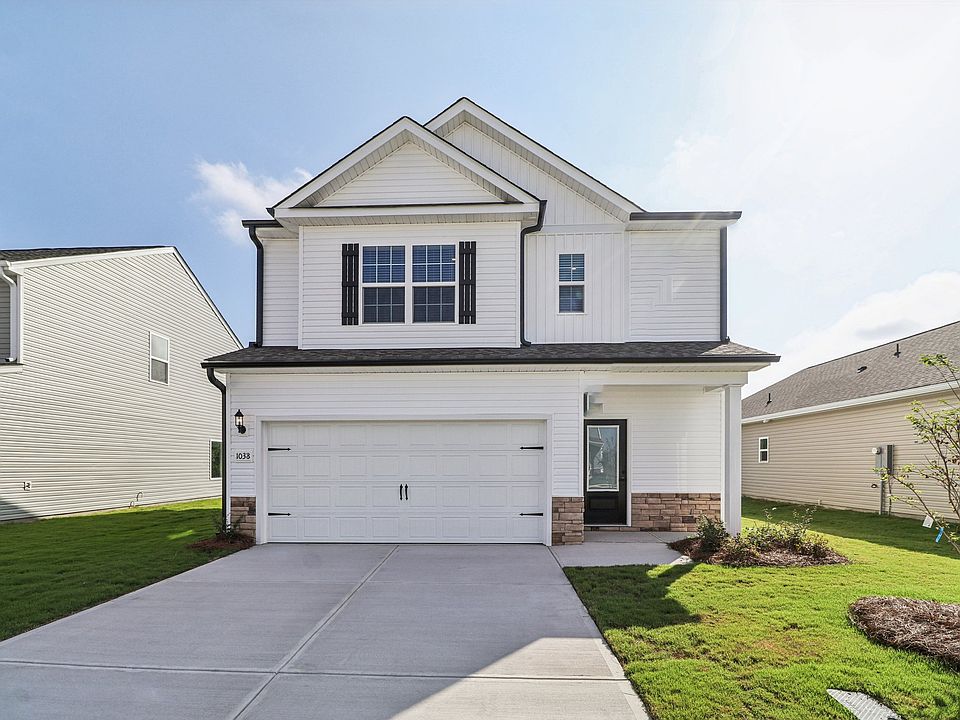 The Carolina has a 2-car garage