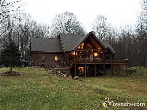 Front of home facing pond