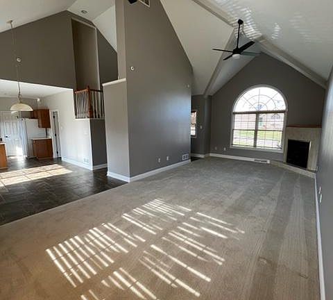 Family Room with Cathedral Ceiling