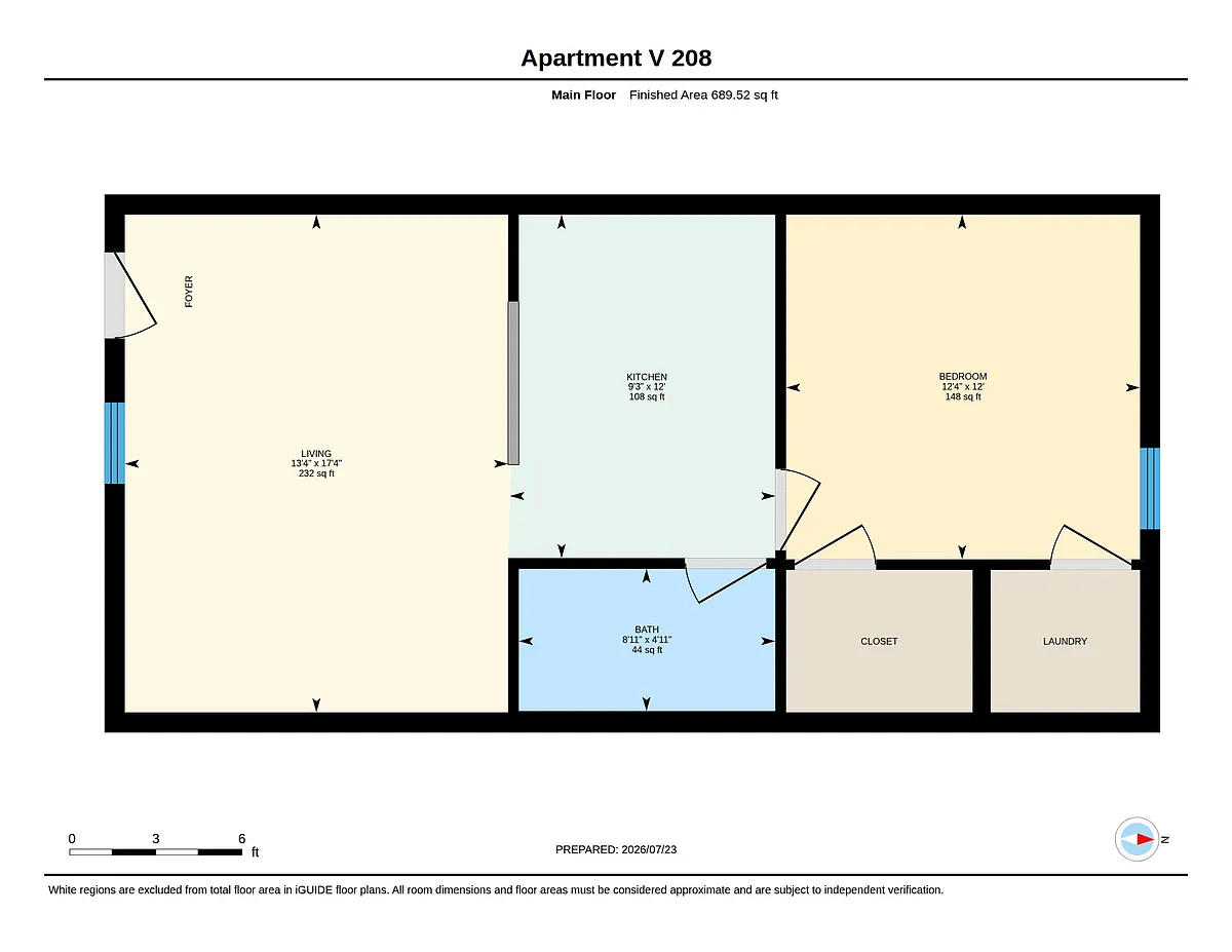 Floor plan One Bedroom Floorplan