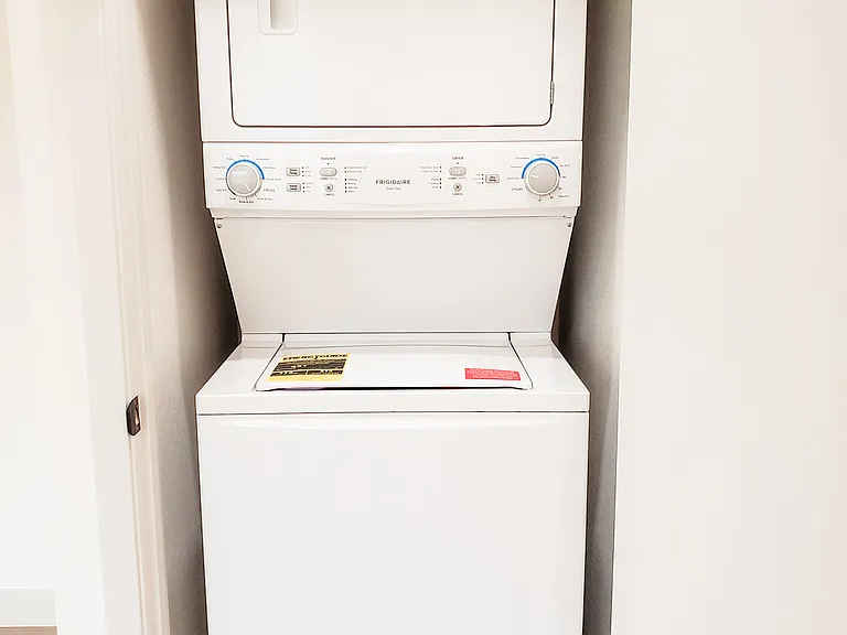 Full size washer and dryer In-unit.