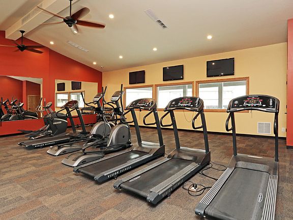 Fitness center with weight equipment available