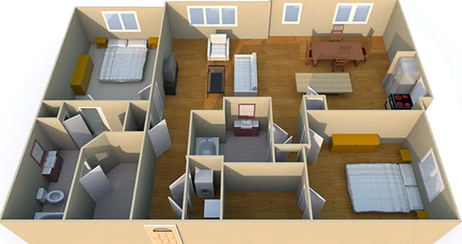 2 Bedroom Floor Plan 2 Bedroom Floor Plan