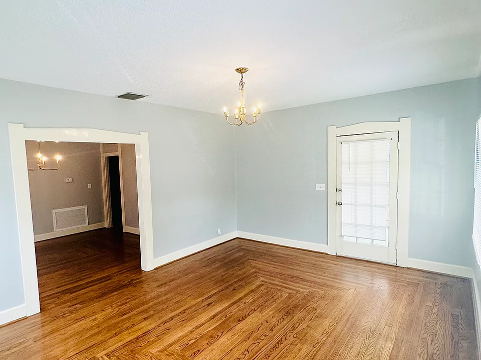 View of the Living room leading to the dining room