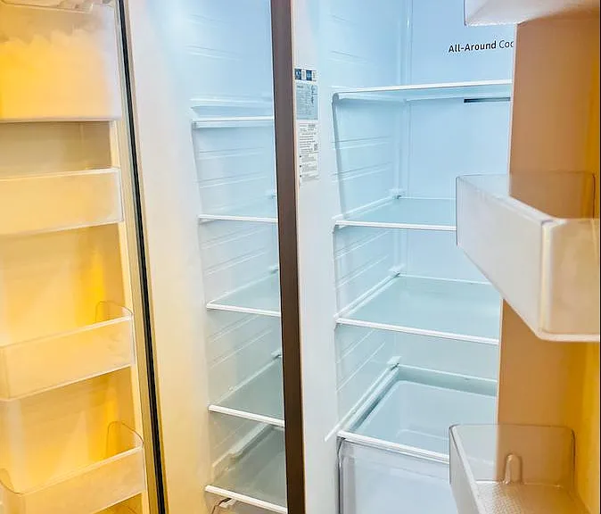 Brand new, large fridge.