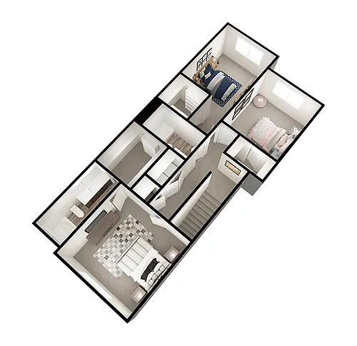 Floor plan Arrowhead 3-Bed w/Unfinished Basement (West)