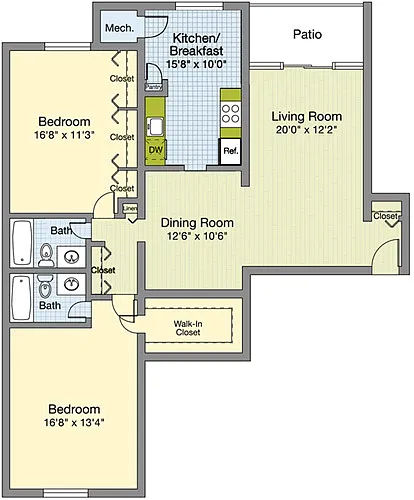 Floor plan Tahoe - with Washer and Dryer