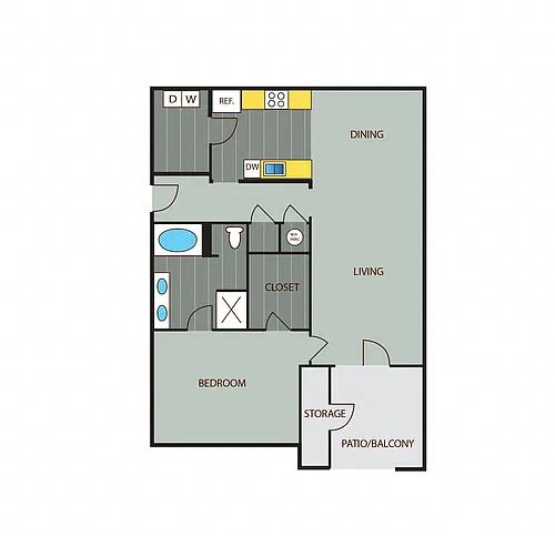 Floor plan 1 Bedroom