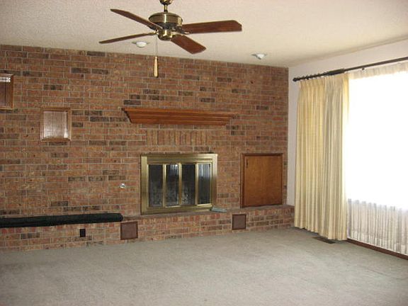 Living room with fireplace