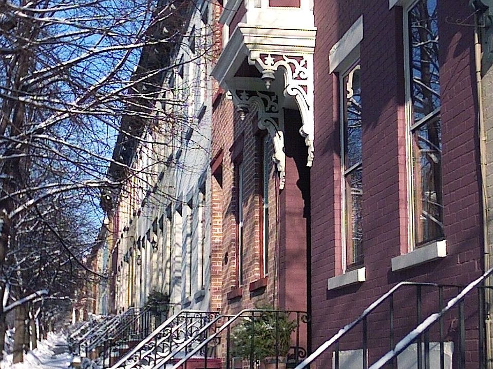 Front stoop and bay window