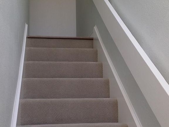 Stairwell - not suited to very large bedframes, or mattress 