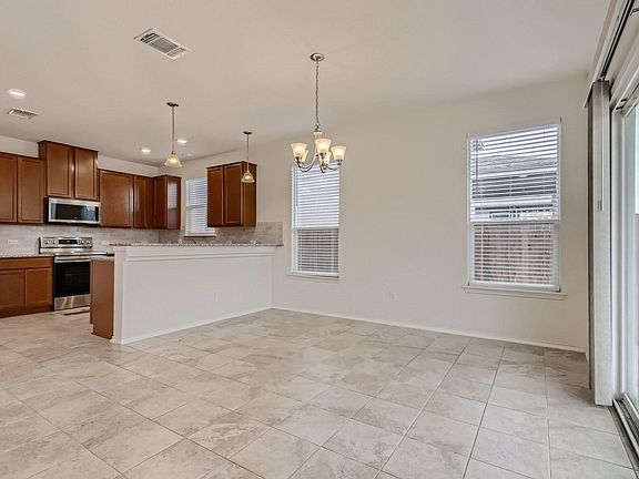 Dining area and open space to living