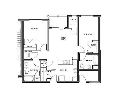 Floor plan 2 Bedroom